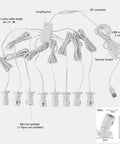 8 Pack 1W Warm White LED Mini Spotlights With 360 Degree Rotatable Heads Stepless Dimmable Breathing LED Dope Lighting setup