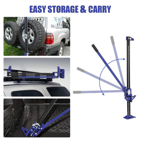 48 Inch Utility Farm Jack 6600 Lb High Lift Ratcheting Off Road Jack for easy vehicle storage and transport options