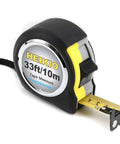 Double Sided Measuring Tape 33 Feet 10 Meters With Fractions In Inches And Metric Retractable Tape Measure With Magnetic Hook And Double Stop Buttons For Quick Accurate Readings And Pro Grade Handy Tool For DIY Projects, 33ft/10m casing