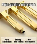 Adjustable Metal Furniture Legs 4 Pack, Heavy Duty Aluminum Alloy Support Feet, Gold Finish, showing high-quality materials.