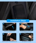Installation steps for Mazda CX 30 Center Console Cover Leather Armrest Protector Waterproof And Anti Scratch Black Carbon Fiber Finish