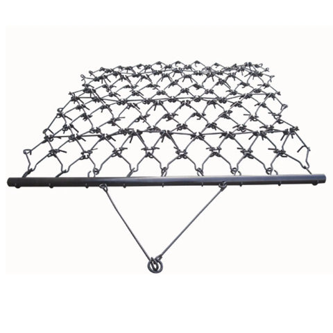 Heavy Duty Drag Harrow For ATVs And UTVs With A 4 Foot By 4 Foot Frame Seven Rows Of Sturdy One Half Inch Tines 129 Lb Weight Tow Chain Fits A 2 Inch Ball Ideal