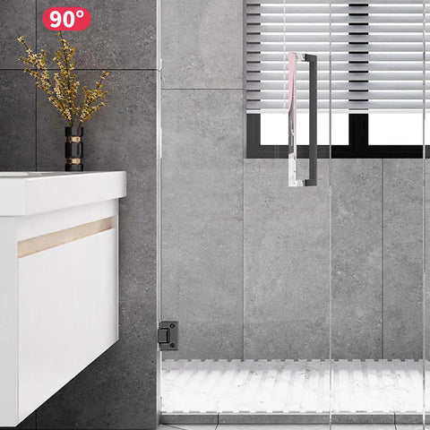Badass Heavy Duty Two Pack Shower Door Hinges With Tight Seal Gaskets for modern bathroom glass panel installation.