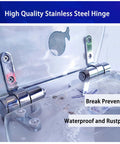 High quality stainless steel hinge of Vibrant Purple Round Resin Toilet Seat With Embedded Sea Shells, Hella Smooth Slow Close Metal Hinge.