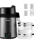 Smooth Sippin Water Distiller With Built Tough Stainless Core And Crystal Clear Glass Pot for pure distilled water.