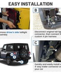 Installation steps for 4 Pin Trailer Wiring Harness For Jeep Wrangler JK JKU 2007 2018 Plug And Play T Connector 4 Way