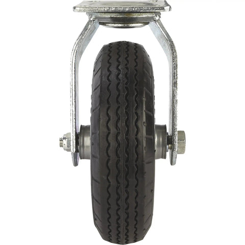 Badass 8 Inch Swivel Caster Wheel With Flat Free Rubber Foam Core And Deep Sawtooth Tread Built Tough For Heavy Utility Gear Rolling Smooth Up To 250 Lb Capacity
