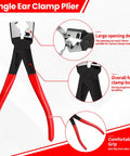 Automotive Electrical Disconnect Pliers Kit With Case For Easy Connector Removal single ear clamp plier with red handles