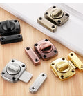 Assorted Push Pull Cabinet Door Latch With Thickened Bolt For Stable Locking, Reversible Left Right Installation, Bronze Finish