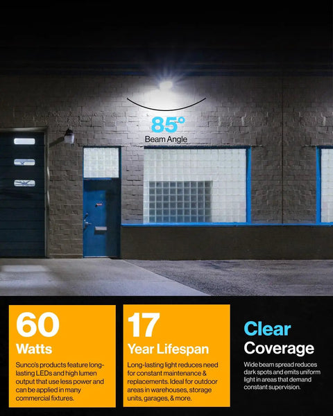 6 Pack 80W LED Wall Pack Outdoor Industrial Dimmable Waterproof Beefed Up Security Lighting for Warehouses