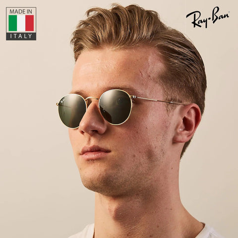 Round Frame Non Polarized Sunglasses For Men With G15 Green Lens, Dope Everyday Eyewear Kit Included, side view, worn by man