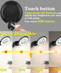 10X Magnifying Glass With Light And Stand Great For Close Work And Crafts, 2200 Lumen LED touch button, stepless dimming steps