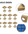 Twenty Pcs Carbide Turning Inserts Set CCMT21.51 CCMT060204 DCMT21.51 DCMT070204 Multilayer Coated Lathe Inserts