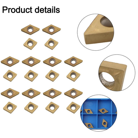 Twenty Pcs Carbide Turning Inserts Set CCMT21.51 CCMT060204 DCMT21.51 DCMT070204 Multilayer Coated Lathe Inserts
