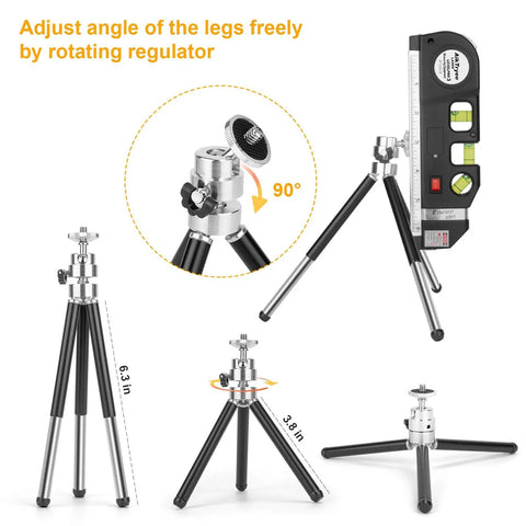 DIY Multipurpose Laser Level Tool Kit with Line Laser and Triangle Bracket for Picture Hanging and Walls on adjustable tripod
