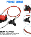 Mini Bike Hydraulic Disc Brake Caliper Kit Replacement For Baja Doodle Bug DB30 Blitz Dirt Bug Predator 79cc 97cc 100cc Mini Bikes With 50 Inch Hose Master Cylinder And Strong Stopping Power, showing caliper, hose, lever, and master cylinder.