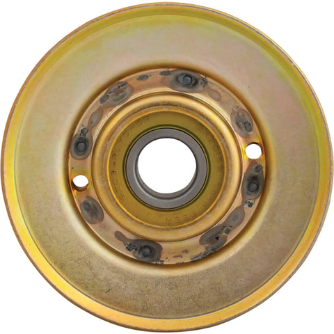 Heavy-Duty V-Idler Replacement For John Deere AM118447, Fits 737 757 777 797 ZTraks, 0.375 In ID, 3.75 In OD, gold pulley