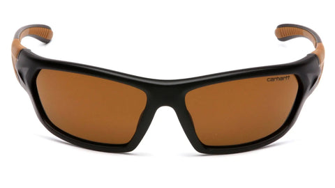 Carbondale Safety Sunglasses With Sandstone Bronze Lens And Black Tan Frame Built For The Jobsite ANSI Z87.1 Impact Eyewear