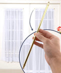 Slick Swivel End Sash Curtain Rods With Heavy Duty Metal Brackets For Doors And Windows Smooth Swinging Action Effortless Install Brass Finish.