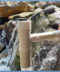 Spiral Hydroelectric Generator 50W Vertical PM Generator for Outdoor Emergency Power USB DC Charging 1-15V in stream.