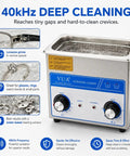 3L Ultrasonic Cleaner With Heater 40kHz Pro Jewelry Cleaner showcasing cleaning glasses, rings, and small parts