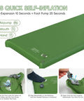 Cloudlike Memory Foam Camping Sleeping Pad With Pillow, Foldable Self Inflating Mattress Pad, 9.5 R Value Insulated setup instructions.