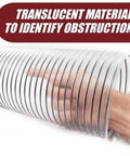 Rugged 2 Inch OD Clear Dust Collection Hose With Anti Static Wrap And Reinforced Body For Shop Vacs and Garage Mods delivers visibility to obstructions.