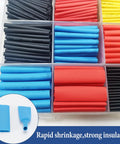 All In One 750 Piece Heat Shrink Tubing Kit With 12 Color Coded Sizes, Waterproof Adhesive Lined Tubes, various sizes and colors