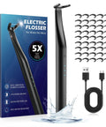 Portable Rechargeable Electric Water Flosser With Three Adjustable Cleansing Modes for snag-free smiles with replacement heads.