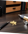 Get Cool 2pcs Vintage Zinc Alloy Toggle Latch Buckle Locks For Toolboxes And Jewelry Cases Super Durable Metal Box Hasp displayed on a desk.