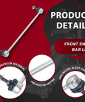 Upgrade Your Ride With A Fresh Frenzybro Front Lower Control Arm Kit Featuring 2 Arms Plus 4 Ball Joints And Sway Bar Links For Smoother Handling And Better Steering front sway bar link, steel with nickel alloy coating
