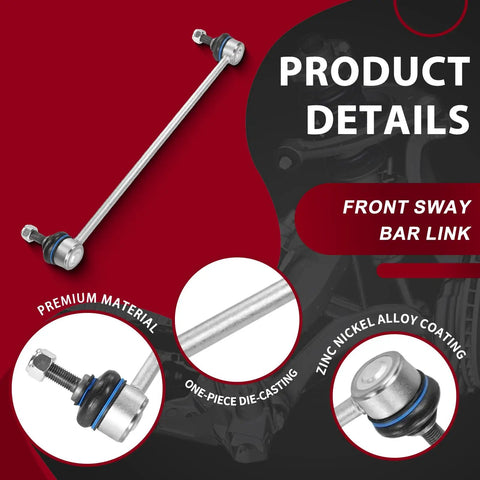 Upgrade Your Ride With A Fresh Frenzybro Front Lower Control Arm Kit Featuring 2 Arms Plus 4 Ball Joints And Sway Bar Links For Smoother Handling And Better Steering front sway bar link, steel with nickel alloy coating