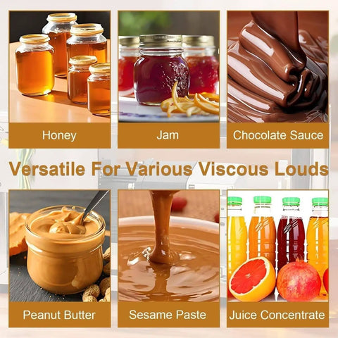Adjustable Speed Industrial Honey Pump For Thick Liquids 6 To 10 L Per Minute, 90W Electric Food Grade Gear And CAM Rotor Pump With Pipe, Handles 800 To 4000 cP Viscosity, Up To 8 Kg Per Minute Honey Transfer, for honey, jam and chocolate sauce