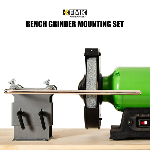 Bench Grinder Mounting Kit for Tormek Sharpening Jigs and Universal Arm with height adjustable support on grinder