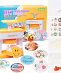 Effortless DIY Pin Button Maker Kit For Creative Kiddos, Smooth 2.16 Inch Badge Press Machine with badge designs and parts.