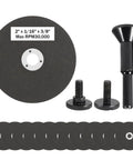2 Inch Die Grinder Cut Off Wheel Set, 15 Pack Metal Cutting Discs With 3/8 Inch Center Hole, Metal Arbor And 1/4 Inch Shank, Fast, Clean Cuts Through Steel Bronze Brass Nuts Bolts Screws, Up To 3000 RPM, Aluminum Oxide And Silicon Carbide with visible discs and shank