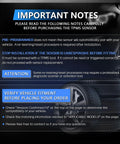 Important notes for Chill Out And Cruise With These Straight Swap Tire Pressure Monitoring Sensors running at 315 MHz set.