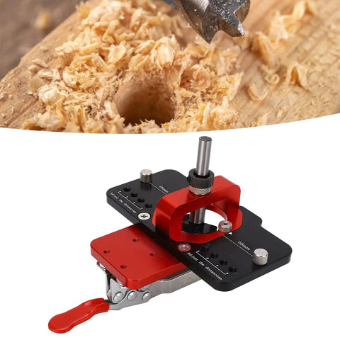 Concealed Hinge Jig 35mm With Drill Bit, Door Hinge Hole Locator Guide For Woodworking, Aluminum Alloy Hole Opener, Pin Clamp, Quick Fix Easy Install, Durable Woodworking Auxiliary Tool