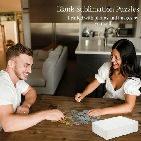 Blank Sublimation Puzzle Kit 24 Sets A5 Size 20 Pieces Jigsaw Puzzles For Heat Press Transfers Bulk DIY Custom Printing Craft Supplies