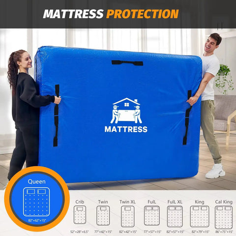 Mattress Bags For Moving And Storage Water Resistant Protector Cover For Queen Size Beds Heavy Duty Reusable Storage Bags