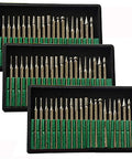 Diamond Burr Bit Set 60 Pcs In Three Boxes With One Eighth Inch Shanks For Rotary Tools Glass Metal Stone Ceramic Carving