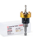 82 Degree Countersink With Depth Stop And No Thrust Ball Bearing, Quick Release One Quarter Inch Hex Shank, One Half D By Three Sixteenth Drill D Countersink Bit For Acrylic, Aluminum And Non Ferrous Materials, No Burnin Or Scratchin