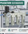 Workhorse Industrial Grade Four Stage Air Drying System setup with gauges and filters for paint spray and plasma cutter