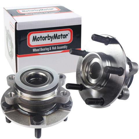 Front And Rear Wheel Bearing And Hub Assembly 5 Lug 4pc Set For 2008 2013 Nissan Rogue 4WD AWD Beefed Up Heavy Duty Replacement