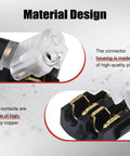 Close-up of 50 Pack Double Wire Plug In LED Strip Light Connectors 2 Pin Quick Connect With Locking Buckle No Stripping