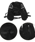 Go To Hydration Backpack For Running Cycling And Hiking With Quick Access Water Bladder, front view with reflective details