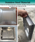 Premium Stainless Steel Push Button Access Panel 85X85CM Drywall Inspection Hatch Door Flush Mount showing durable stainless steel construction.