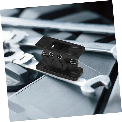 Heavy Duty Plastic Door Catch Latch With Spring Loaded Mechanism For Bedroom Camper And Cabinet Use, showing latch design on a work surface.