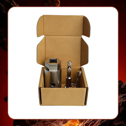 Professional Grade Trailer Jack Drill Adapter Grips Sturdy 1 Inch Drive Shaft Perfectly For Smooth Rotation Featuring Dual Socket Bits Hassle Free RV Camper Hook Up Tool in box.