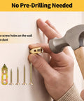 Beefy Contractor Grade 442-Piece Set Self Drilling Drywall Anchors Kit With Screws No Drill Needed Wall Anchors Four Sizes Zinc Plated Expansion Screws And Two Drill Bits Holds Up To 75 Lb, no-pre-drilling wall anchor demo